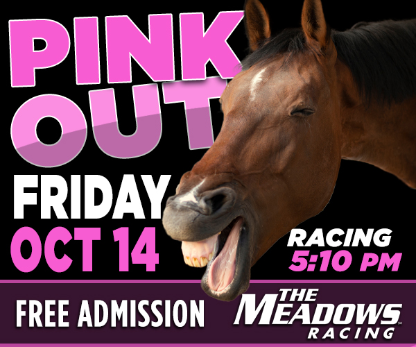 Pink Out at the Meadows racing. 10/14/22